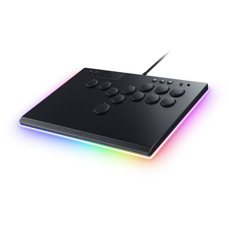 Nærbilde av USB-C port på Razer Kitsune All-Button arcade kontroller PS5/PC svart