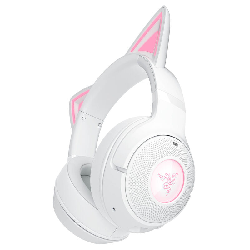 Razer Kraken Kitty V2 BT trådløs gamingheadset bakside med RGB-belysning