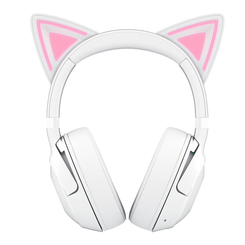 Montert Razer Kraken Kitty V2 BT trådløs gamingheadset på hodet