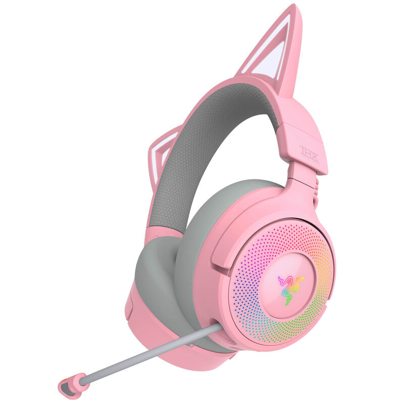 Razer Kraken Kitty V3 Pro trådløst gamingheadset Chroma RGB quartz bakside