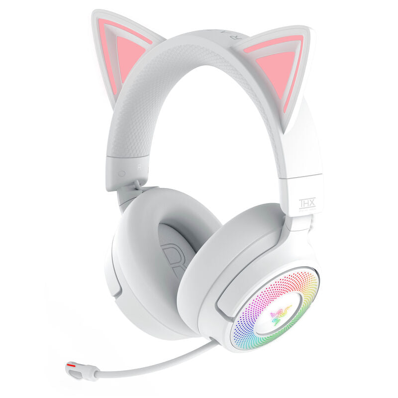 Razer Kraken Kitty V3 Pro trådløs gamingheadset Chroma RGB hvit fra forfra