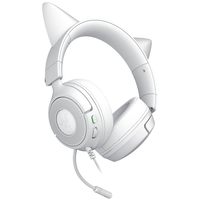 Detalj av katteører på Razer Kraken Kitty V3 X kablet gamingheadset hvit
