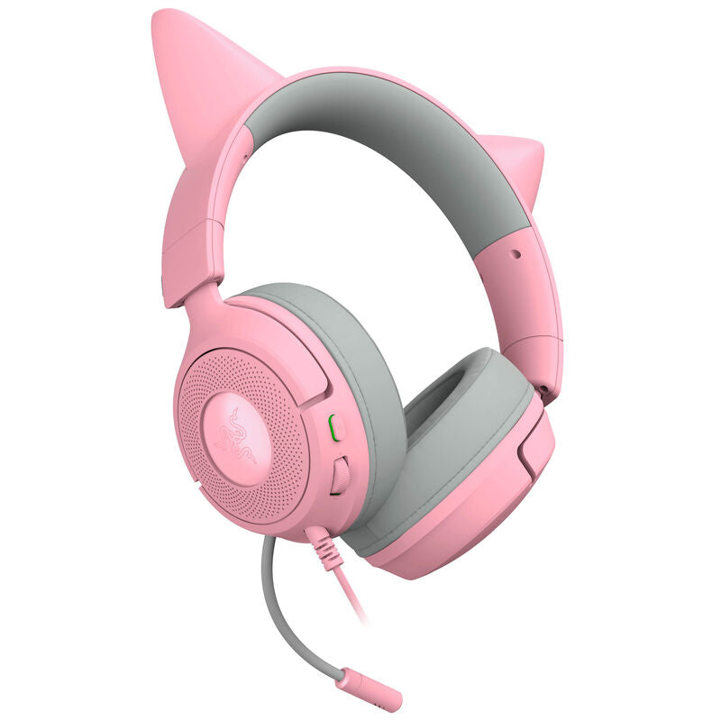Razer Kraken Kitty V3 X kablet gamingheadset detalj av katteører