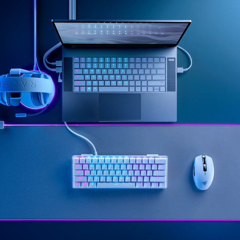 Razer Orochi V2 trådløs gamingmus 18000 DPI hvit med USB-dongle