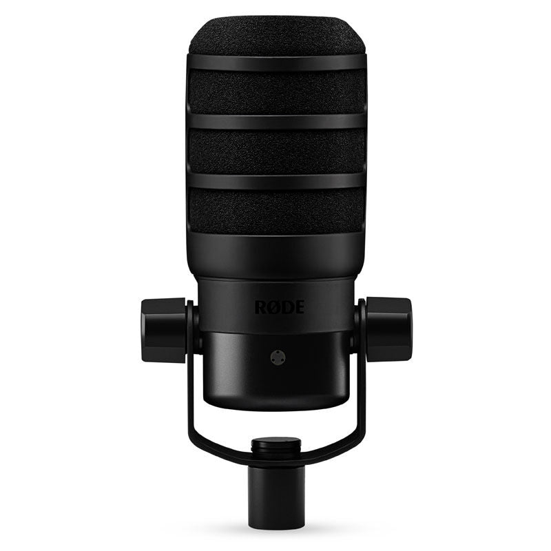 Montert Rode PodMic USB dynamisk mikrofon USB-C/XLR svart på stativ