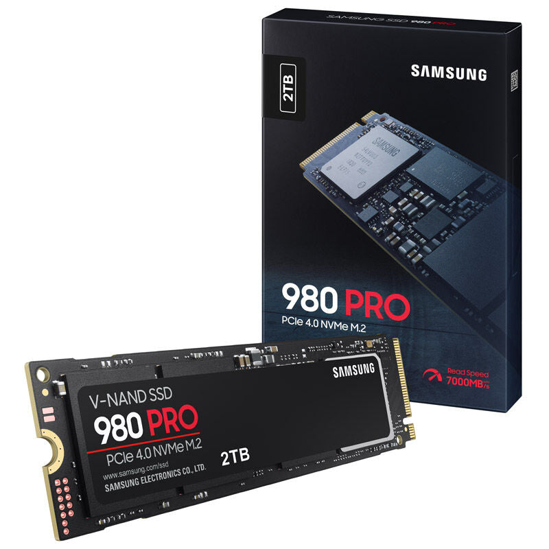 Samsung 980 PRO NVMe SSD 2 TB PCIe 4.0 M.2 forfra