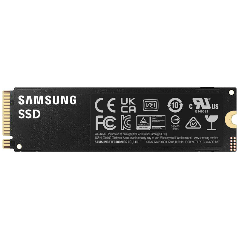 Nærbilde av Samsung 990 PRO NVMe SSD 1 TB PCIe 4.0 M.2 2280 kretskort