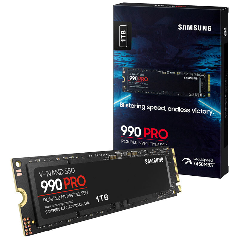Samsung 990 PRO NVMe SSD 1 TB PCIe 4.0 M.2 2280 forfra