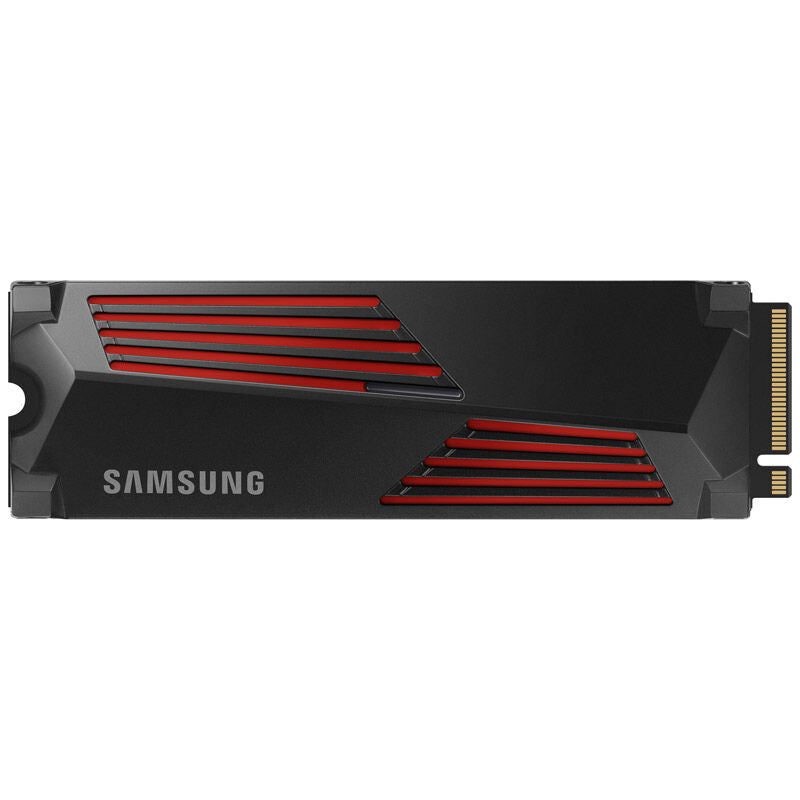 Nærbilde av kjøleribbe på Samsung 990 Pro NVMe SSD 1 TB PCIe 4.0 M.2