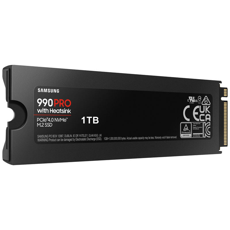 Samsung 990 Pro NVMe SSD 1 TB PCIe 4.0 M.2 med synlig M.2 kontakt
