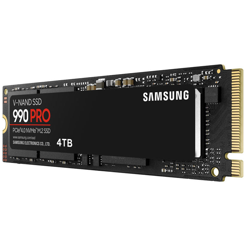 Samsung 990 PRO NVMe SSD 4 TB PCIe 4.0 M.2 nærbilde av kontakt