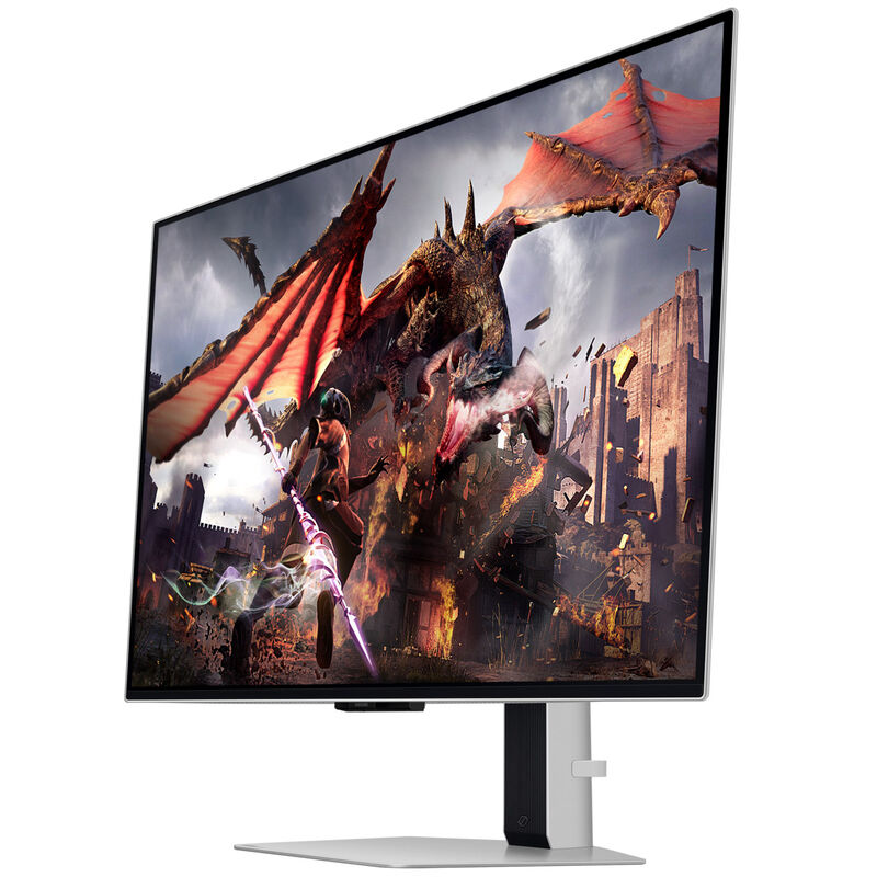 Samsung Odyssey OLED G8 G80SD 32" detalj av tilkoblingsporter