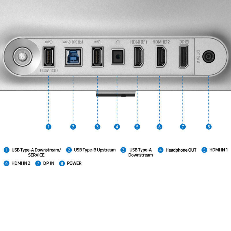 Høyderegulering på Samsung Odyssey OLED G8 G81SF gamingskjerm