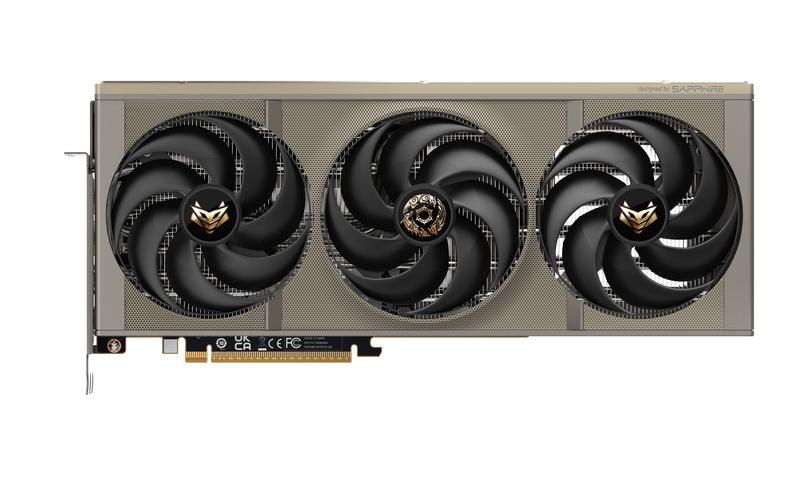 Sapphire Nitro+ RX 9070 XT OC Crimson Desert grafikkort bakside