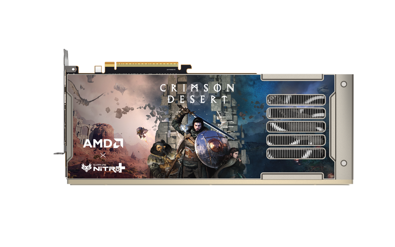 Detalj av kjølefinner på Sapphire Nitro+ RX 9070 XT OC Crimson Desert