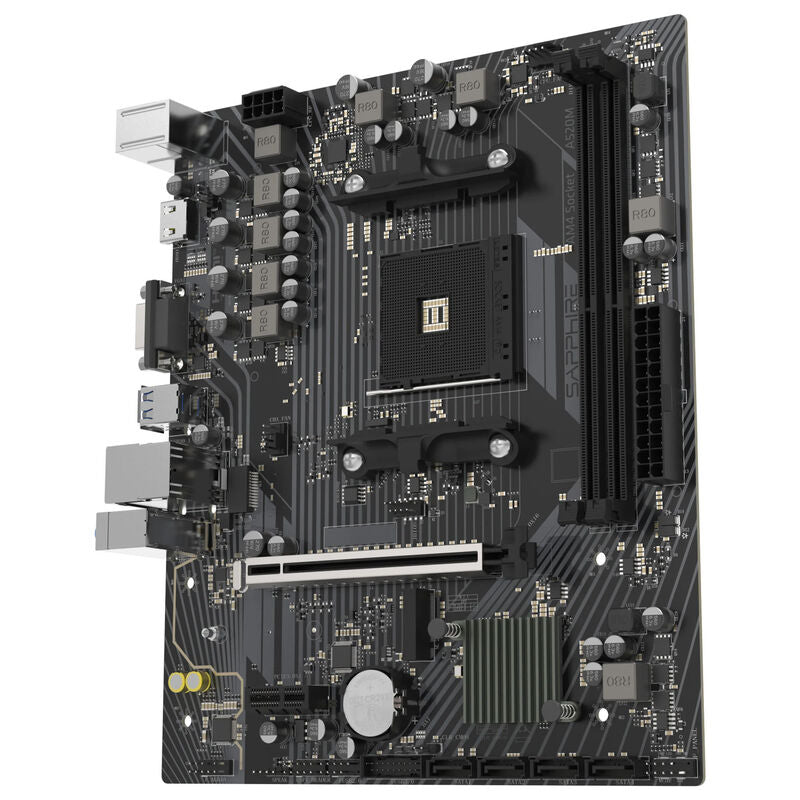 Sapphire Pulse A520M-E hovedkort bakside