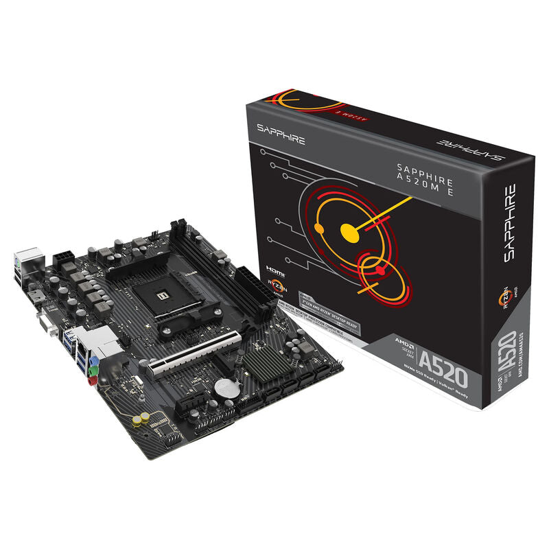 Sapphire Pulse A520M-E hovedkort forfra