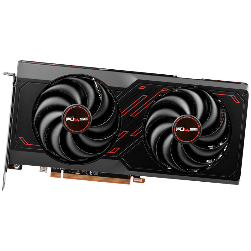 Detalj av Sapphire Pulse Radeon RX 7600 Gaming kjølesystem