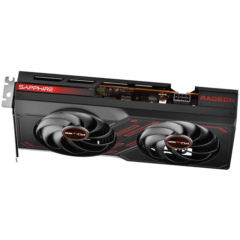 Nærbilde av Sapphire Pulse Radeon RX 7600 Gaming vifte