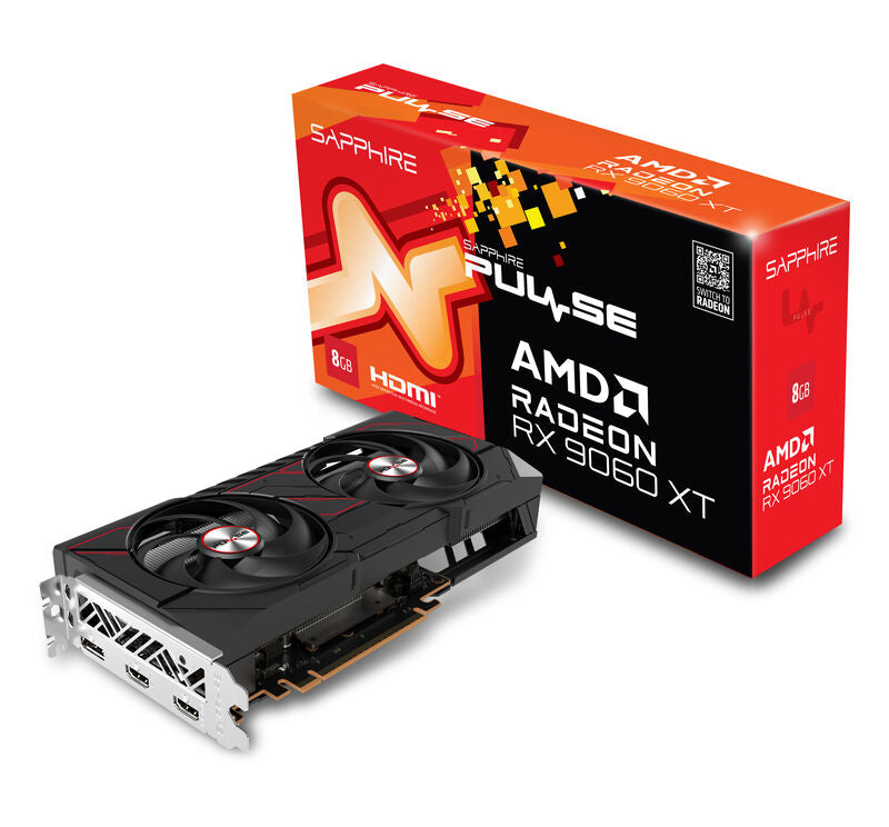 Sapphire Pulse RX 9060 XT Gaming OC grafikkort forfra