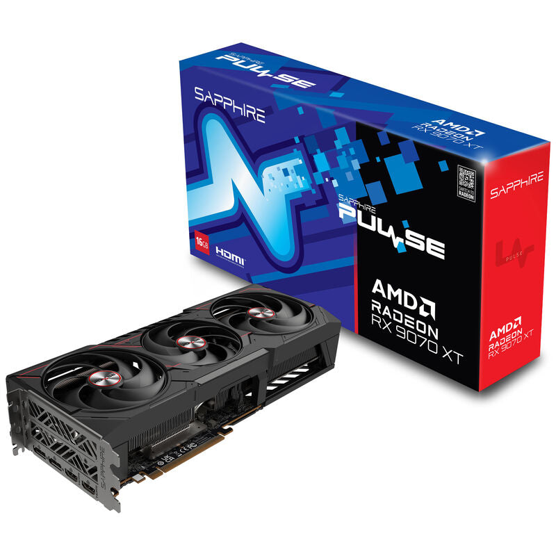 Sapphire Pulse RX 9070 XT Gaming grafikkort forfra