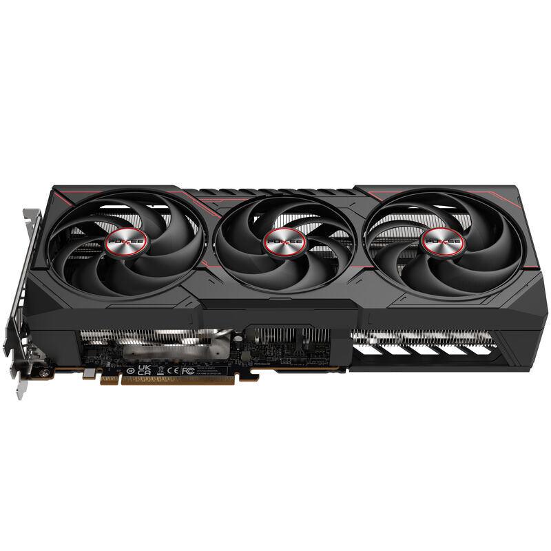 Nærbilde av grafikkbrikke på Sapphire Pulse RX 9070 XT Gaming grafikkort