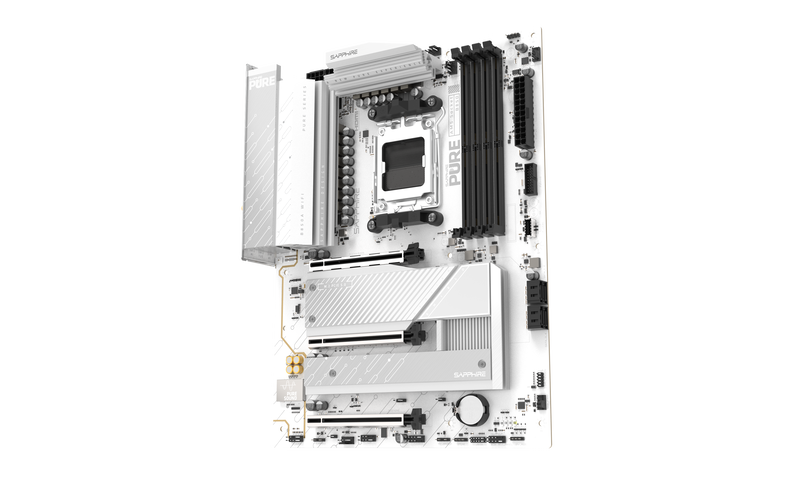 Sapphire Pure B850A WiFi7 hovedkort med RGB-belysning