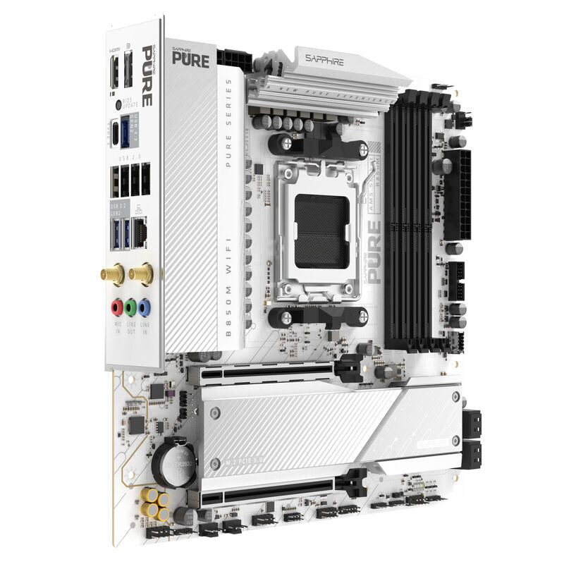 Sapphire Pure B850M WiFi hovedkort bakside