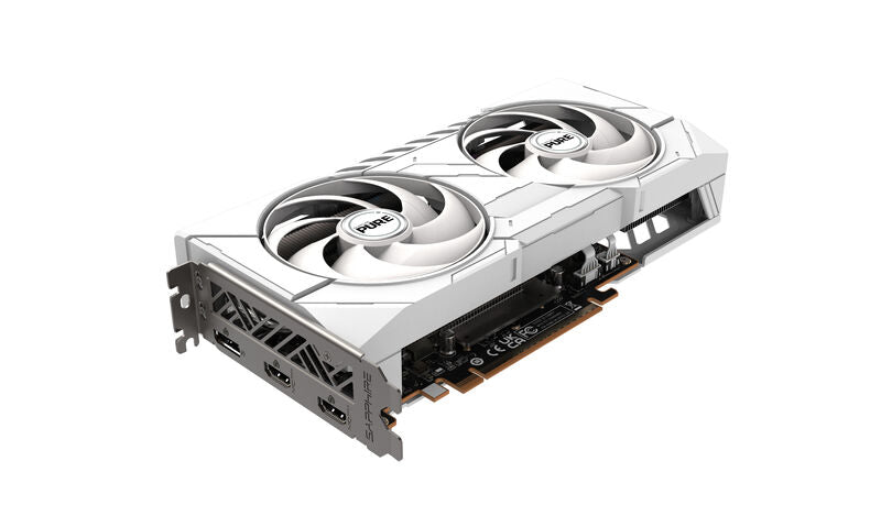 Sapphire Pure RX 9060 XT Gaming OC grafikkort montert i PC