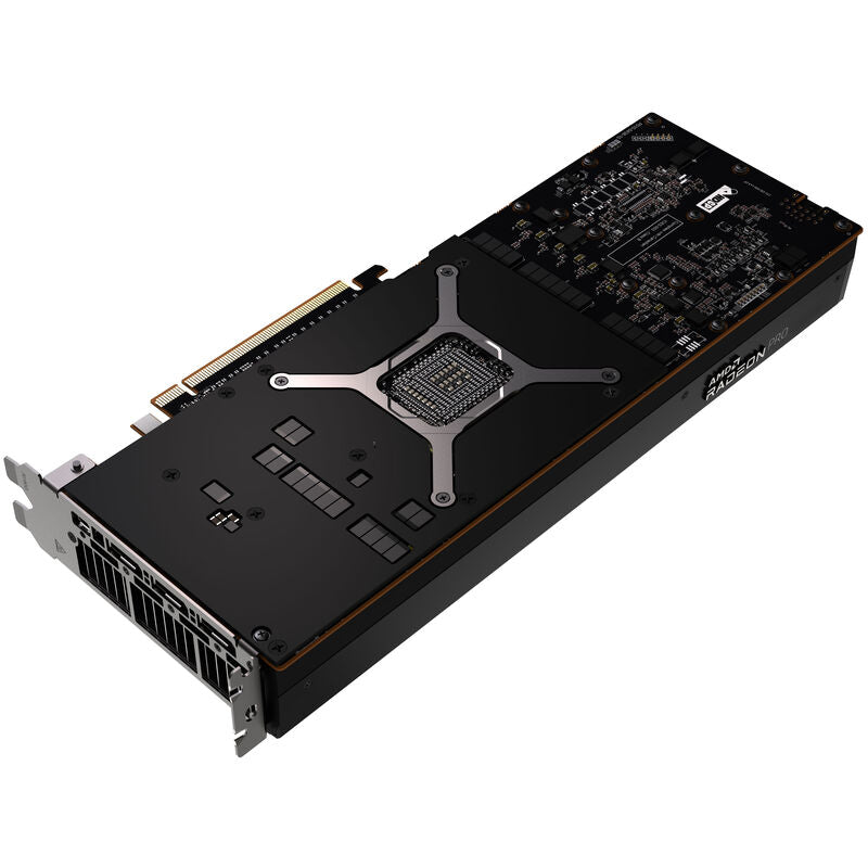 Sapphire Radeon AI Pro R9700 grafikkort installert i PC-kabinett