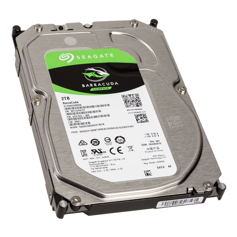 Seagate BarraCuda Compute harddisk 2 TB front