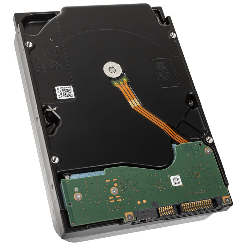 Seagate Exos X18 18 TB harddisk nærbilde av etikett