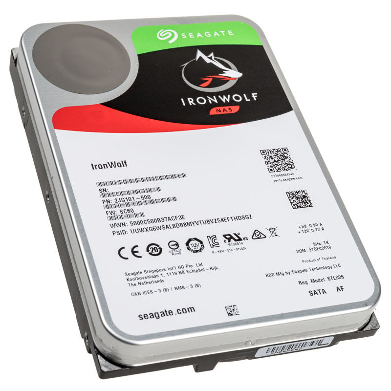 Seagate IronWolf NAS harddisk 12 TB forfra