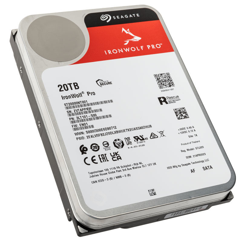 Seagate IronWolf Pro 20 TB NAS harddisk forfra