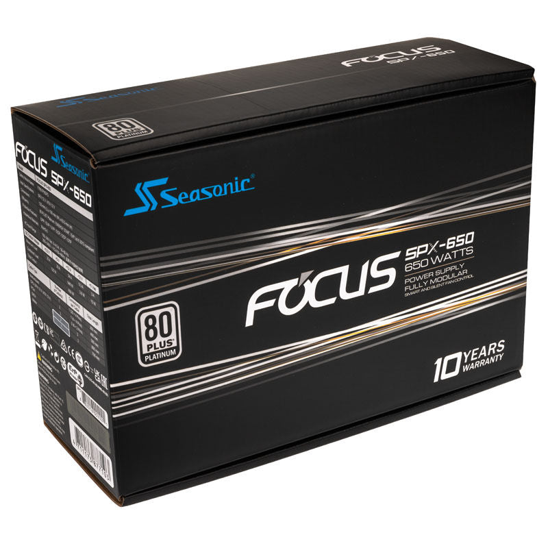 Seasonic Focus SPX strømforsyning 650 W emballasje