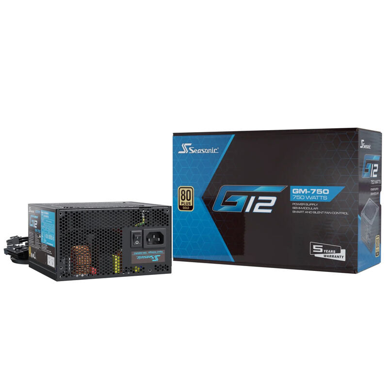 Sideprofil av Seasonic G12 GM strømforsyning 750 W