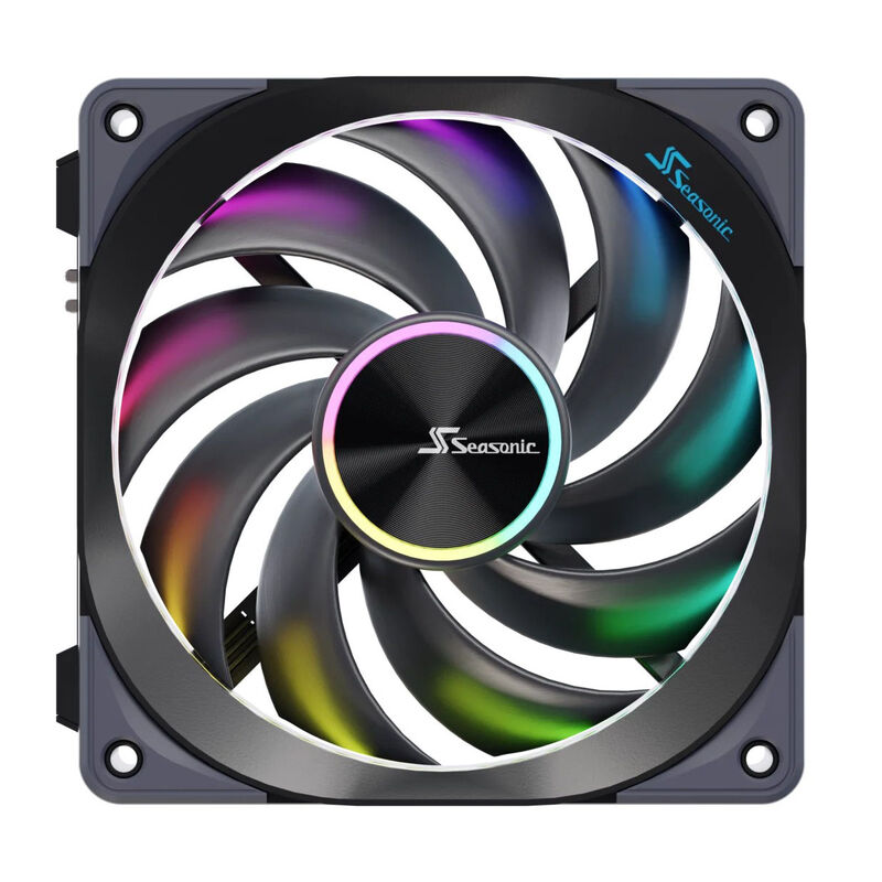 Seasonic MagFlow 1225 ARGB PWM vifte 120 mm svart bakside