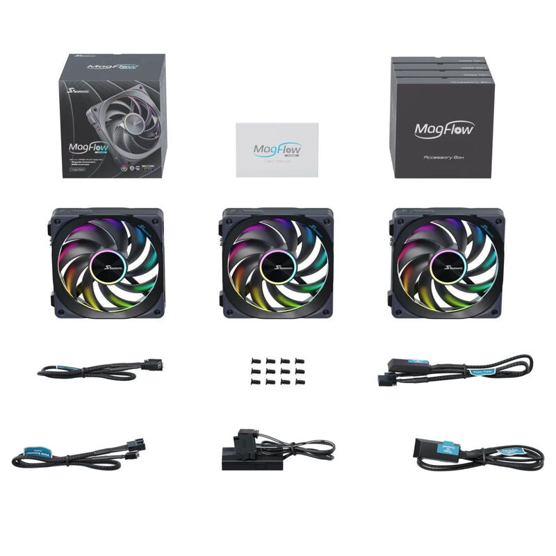 Seasonic MagFlow 1225 ARGB PWM vifte 120 mm samlet sett