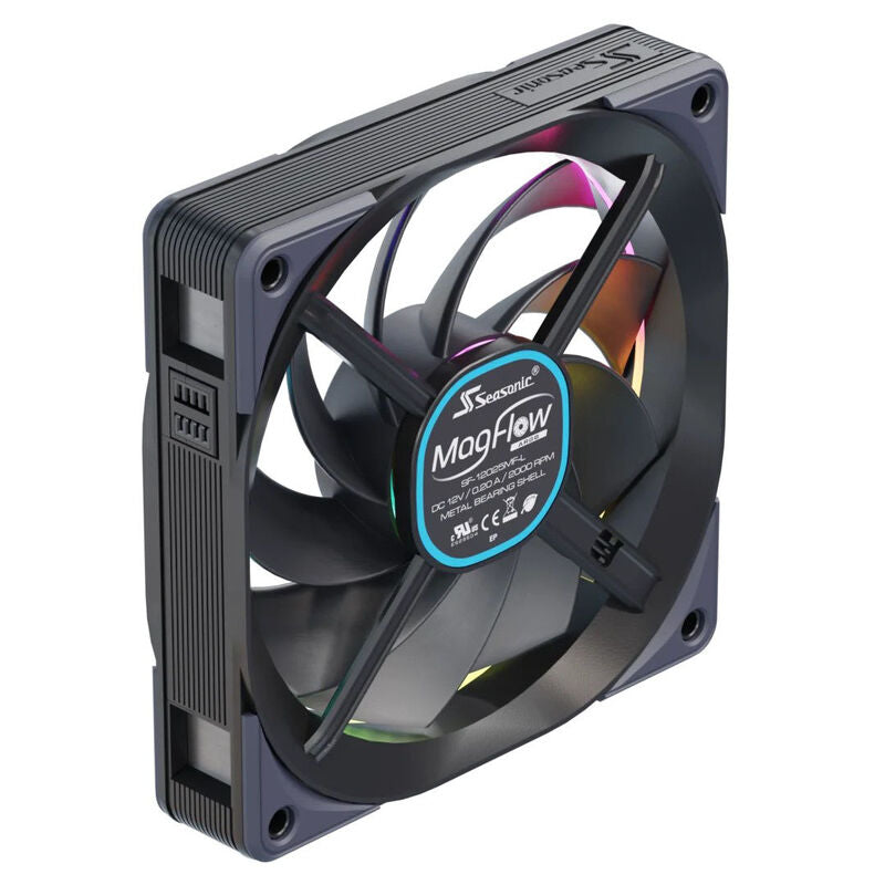 Seasonic MagFlow 1225 ARGB PWM vifte 120 mm sideprofil