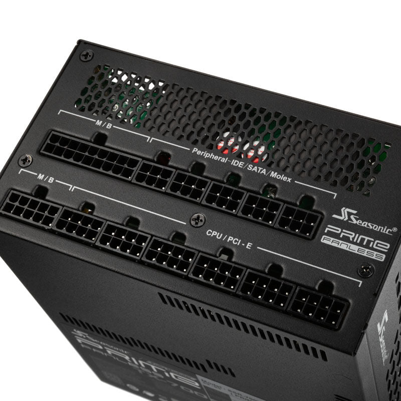 Seasonic Prime Fanless TX strømforsyning 700 W nærbilde av modulære kabler