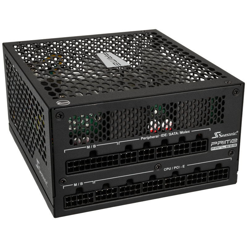 Seasonic Prime Fanless TX strømforsyning 700 W detalj av kabeltilkoblinger