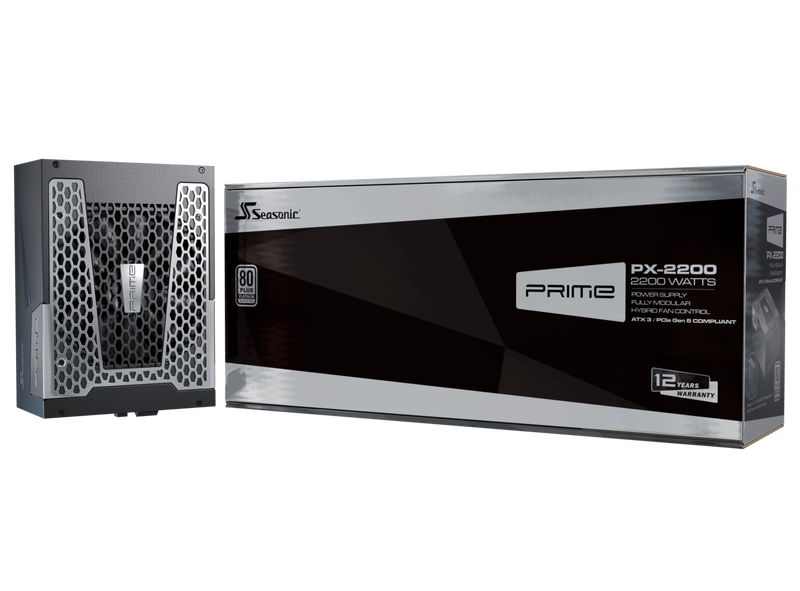 Seasonic Prime PX-2200 strømforsyning forfra