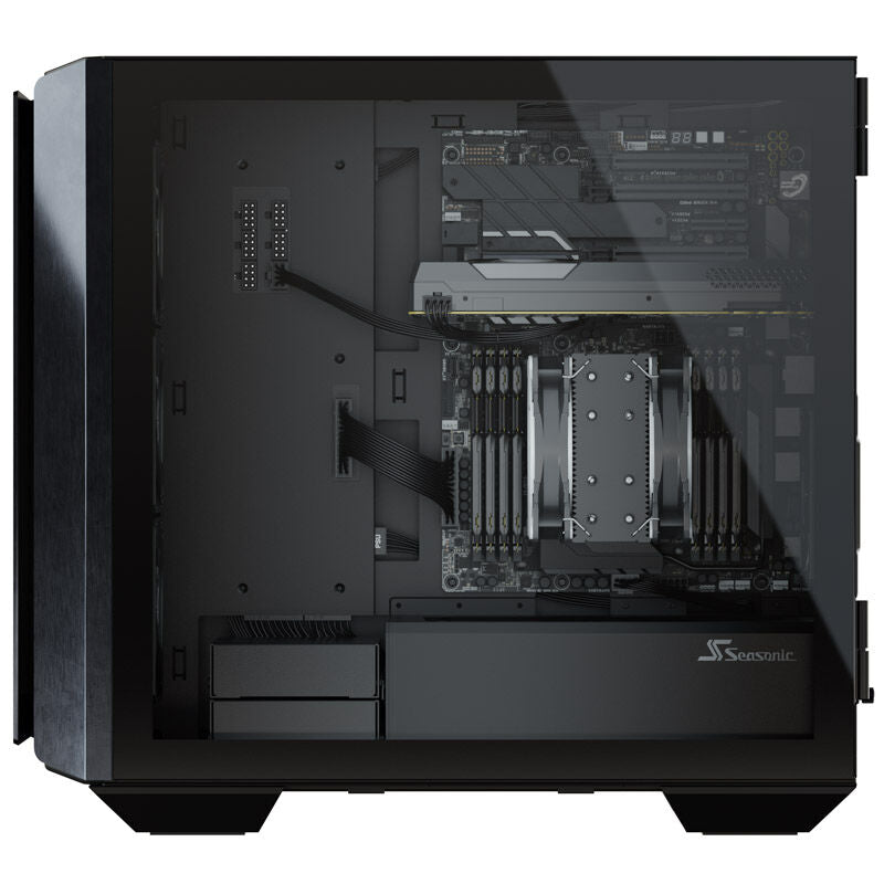 Seasonic SYNCRO Q704 kabinett midtårn detalj av SYNCRO DPC-750-nettpsystem