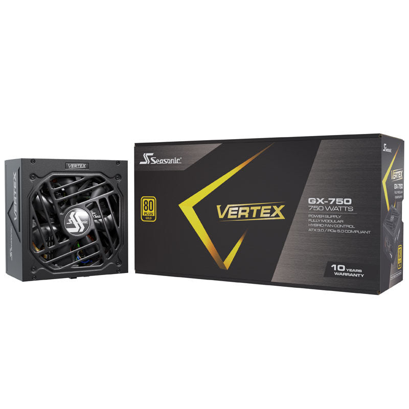 Seasonic Vertex GX strømforsyning 750 W med 80 PLUS Gold-sertifisering