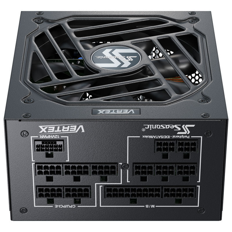 Detalj av Seasonic Vertex PX strømforsyning kabler