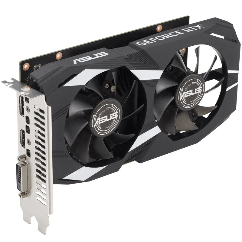 Sideprofil av ASUS GeForce RTX 3050 Dual O6G grafikkort
