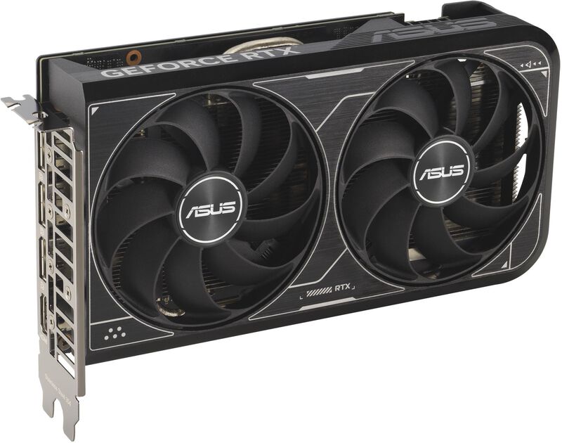 Sideprofil av ASUS GeForce RTX 4060 Dual O8G V2 grafikkort