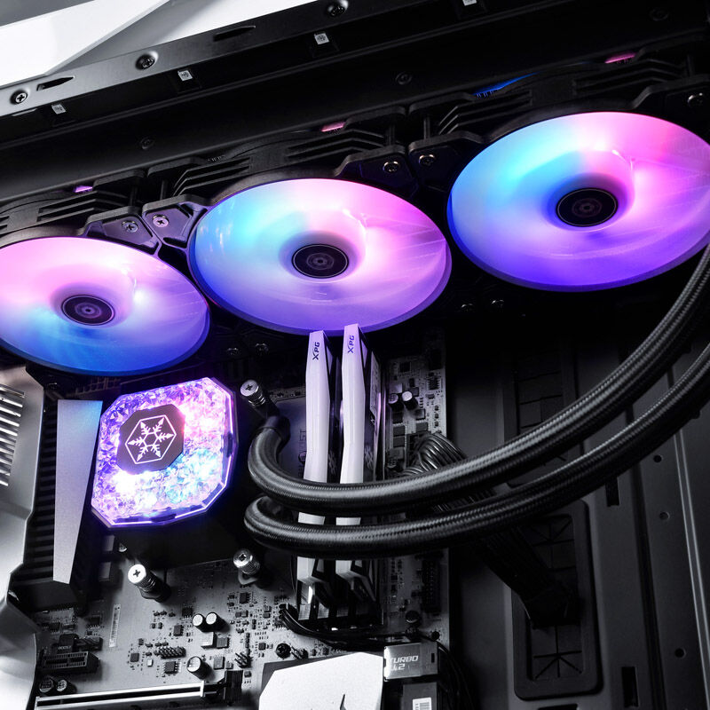 SilverStone IceGem 360 AIO vannkjøling 360 mm ARGB installasjon i PC-kabinett