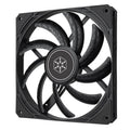 SilverStone Air Slimmer 140 PWM vifte 15,5 mm slim svart forfra