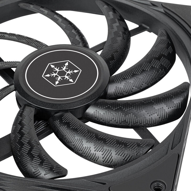 SilverStone Air Slimmer 140 PWM vifte 15,5 mm slim svart - SilverStone